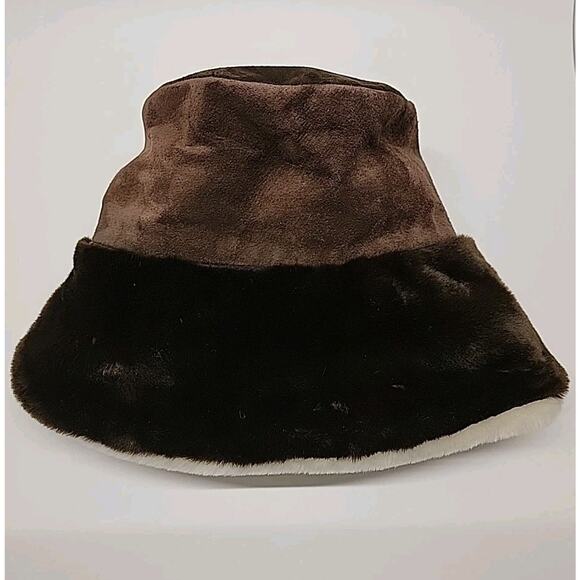 Vintage PETER BETTLEY LONDON Bucket Hat Womens Chocolate Brown Soft Faux‎ Fur main image 7